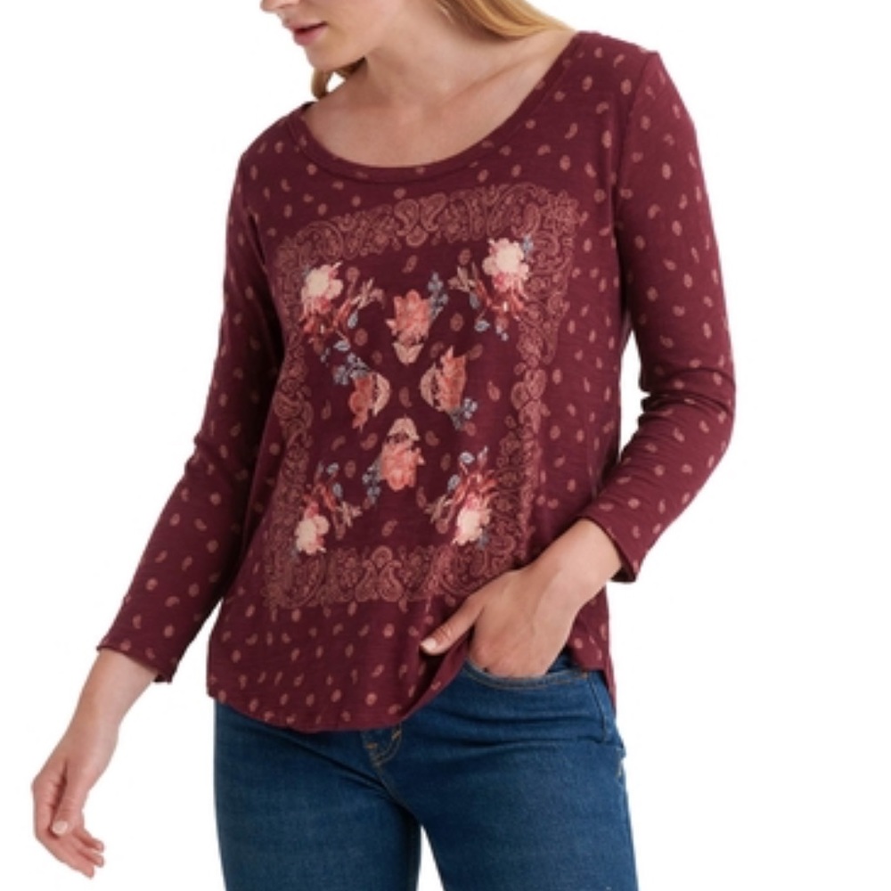 Lucky Brand Feminine Matchbox Tee